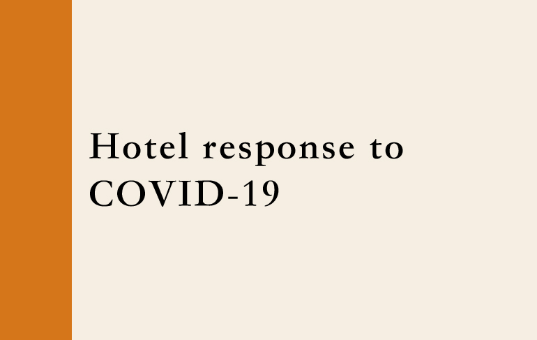 Hotel response to the COVID-19